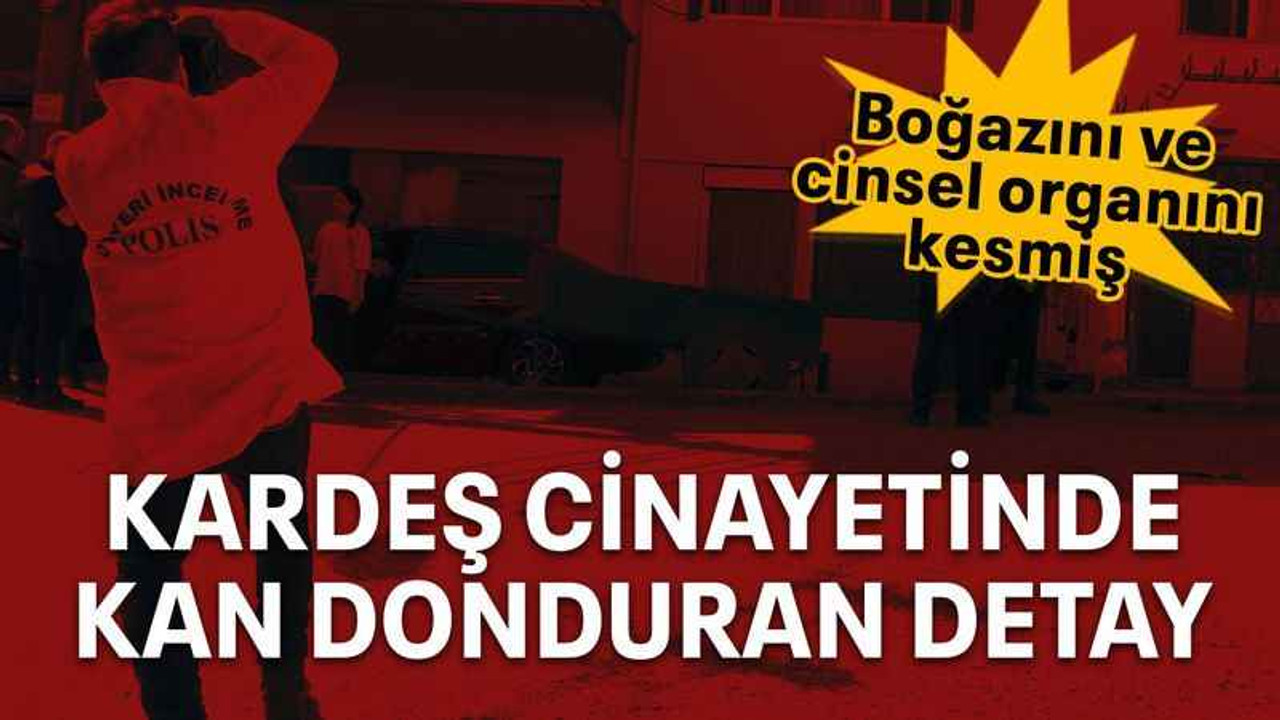 Kardeş cinayetinde kan donduran detay